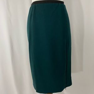 Zara Teal Blue Wool Pencil Skirt